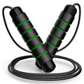 Premium Sports Speed Skipping Rope, Jump Rope with Pvc Handle, Multicolor Pvc Pencil Skipping Rope for Men, Women, Boys & Girls (Black &Green)