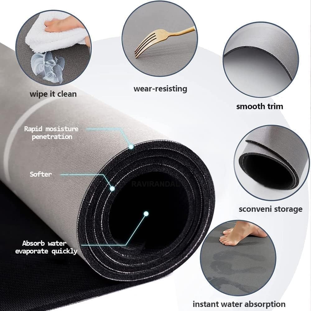 2 Piece Waterproof Memory Foam Kitchen Mat