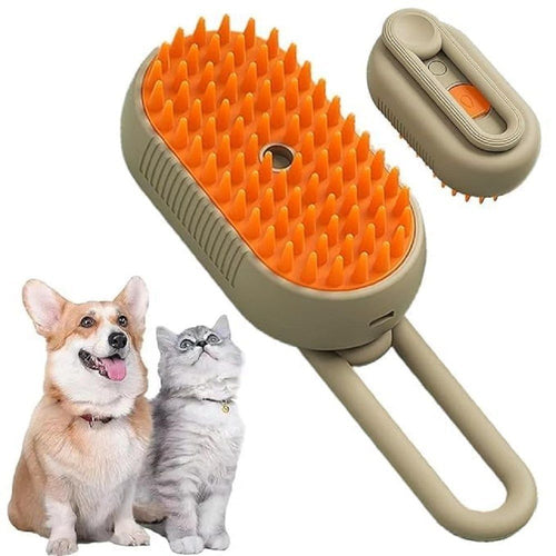 3-in-1 Steam Brush for Dogs and Cats