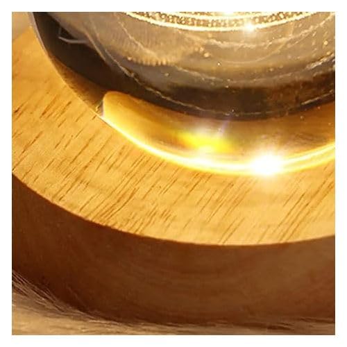 Desidiya Moon Crystal Ball Night Light,2.4 Inch Glass Ball Night LED Lamp with Woodern Base,Decorations Gifts for Men,Women,Kids,Boys,Girls | Gifts for Woman | Valentine Gift for Girlfriends