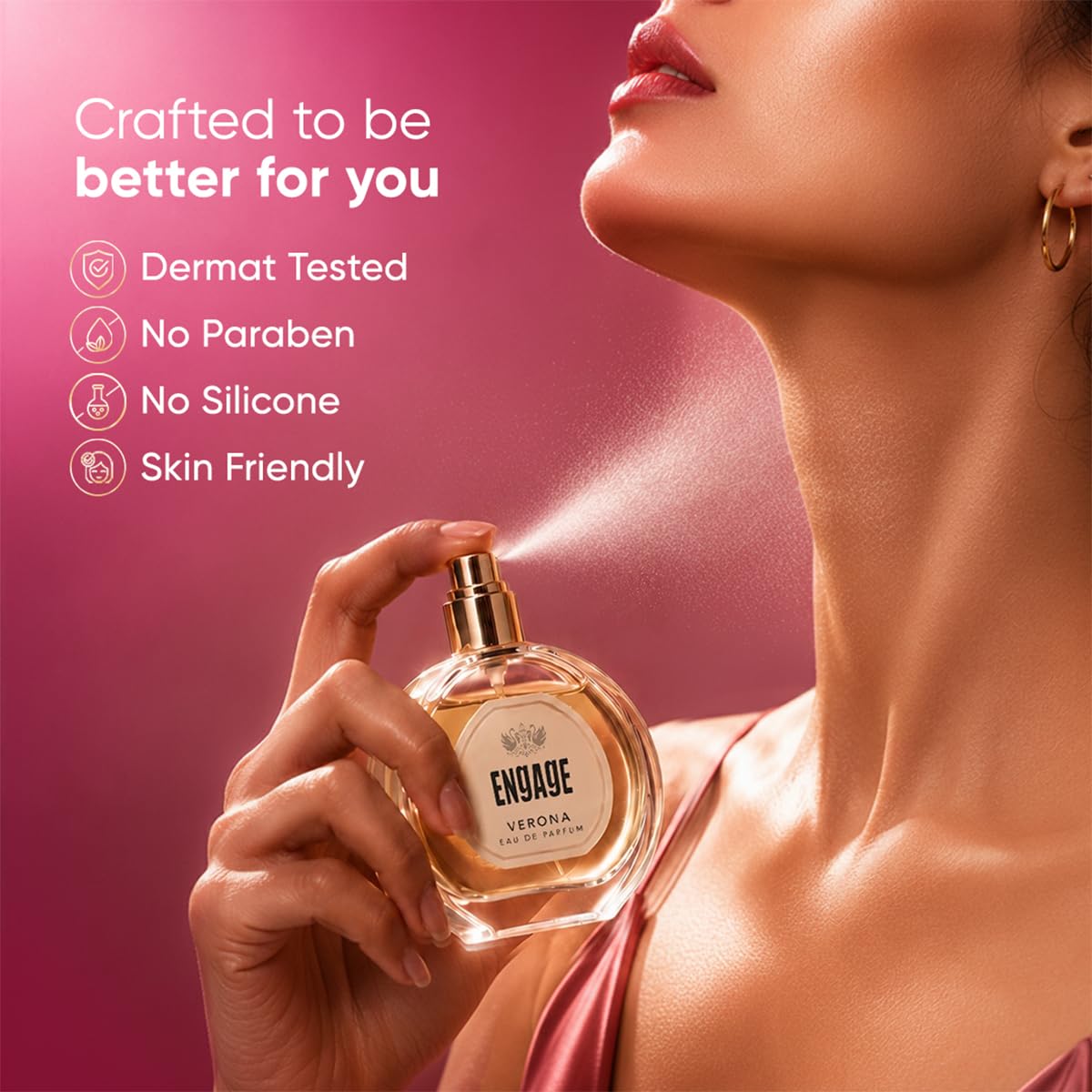 Engage Gift Assorted Luxury Perfume Set for Women 100ml (25ml x 4) | 4 Unique EDP Fragrances | Long Lasting | Travel Size Perfume Combo|Birthday, Anniversary | No Paraben |Dermat-Tested