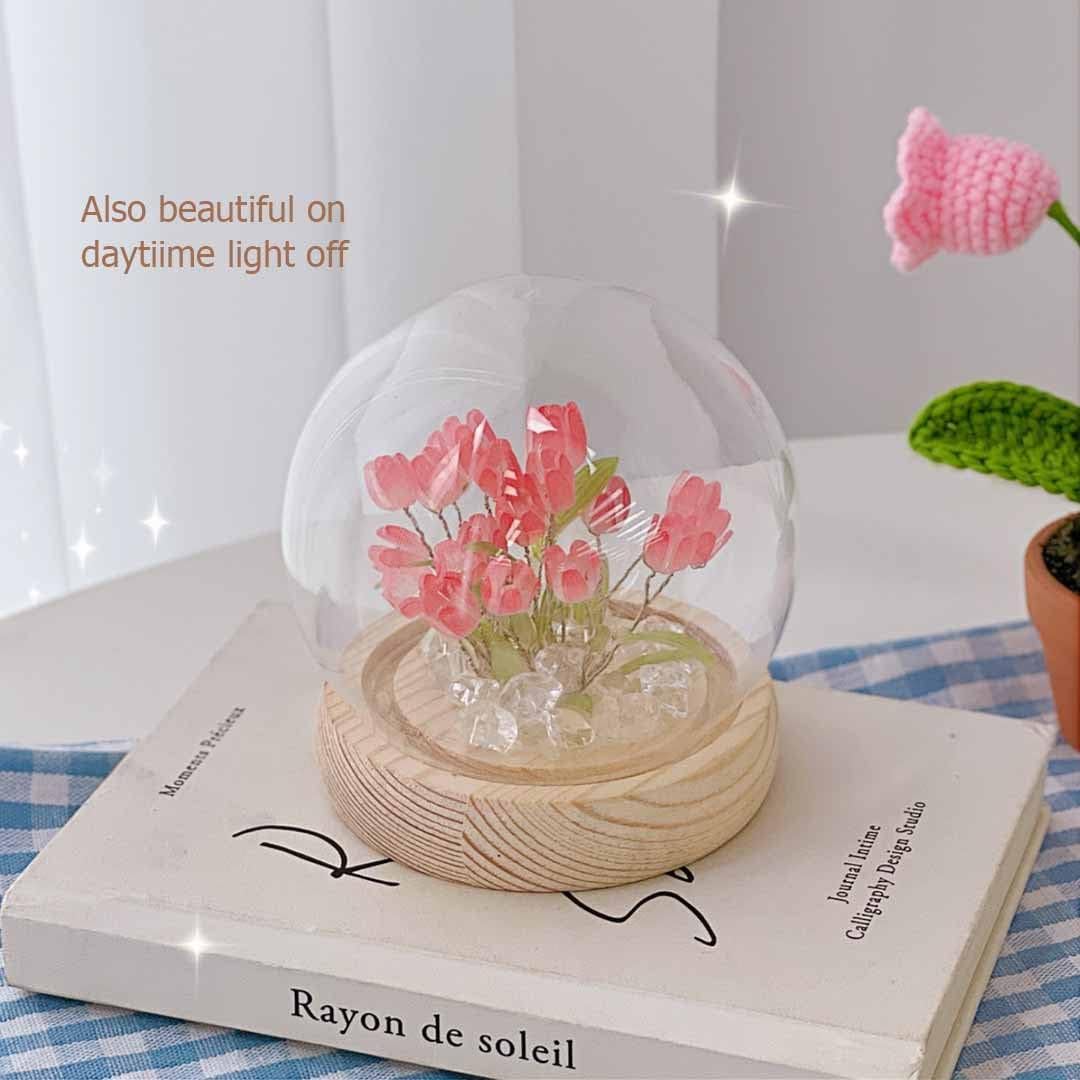Desidiya Moon Crystal Ball Night Light,2.4 Inch Glass Ball Night LED Lamp with Woodern Base,Decorations Gifts for Men,Women,Kids,Boys,Girls | Gifts for Woman | Valentine Gift for Girlfriends