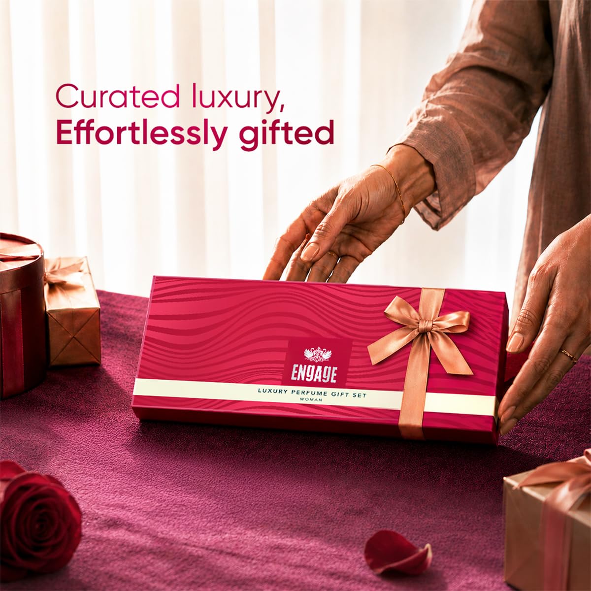 Engage Gift Assorted Luxury Perfume Set for Women 100ml (25ml x 4) | 4 Unique EDP Fragrances | Long Lasting | Travel Size Perfume Combo|Birthday, Anniversary | No Paraben |Dermat-Tested