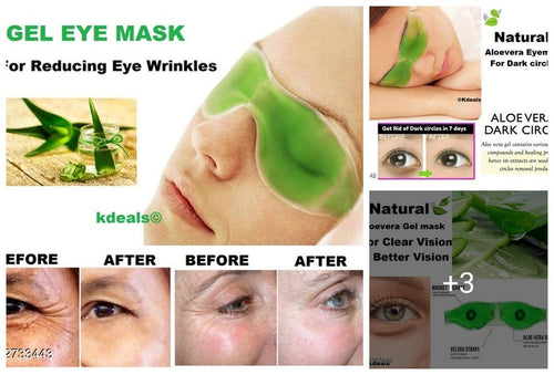 Aloevera Eye Mask ( Pack of 2 ) For insomnia & for relaxation & dark shade remover - Click Cart Shopping