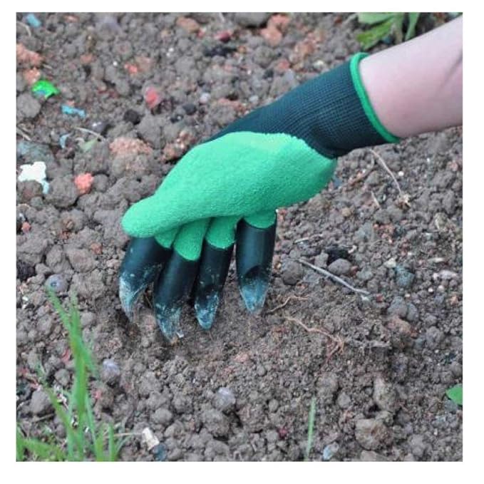Green Garden Hand Gloves, Size: Medium