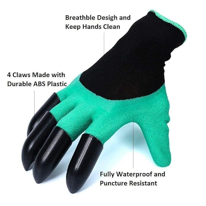 Green Garden Hand Gloves, Size: Medium