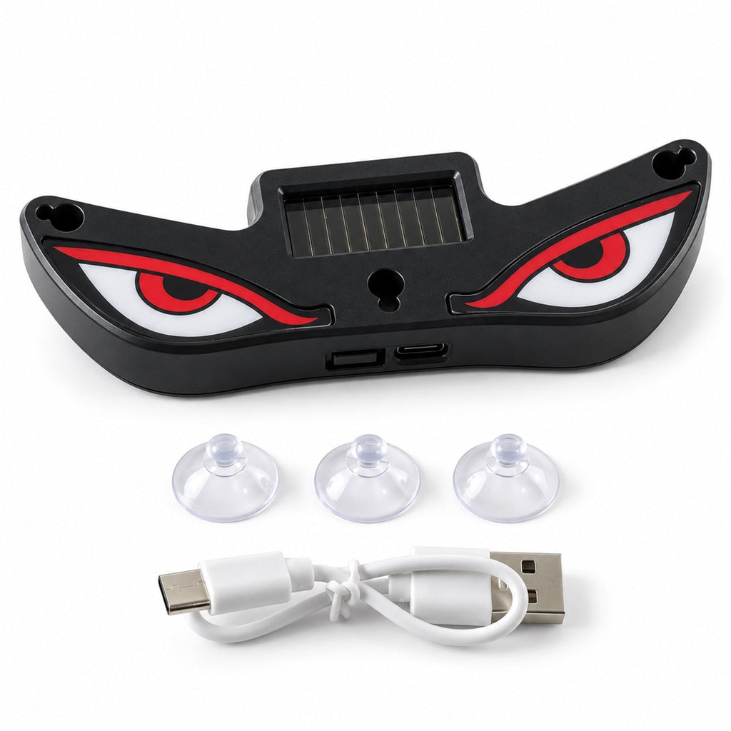Solar Evil Eyes Warning Light With Usb Charging And Suction Mount (1 Pc)