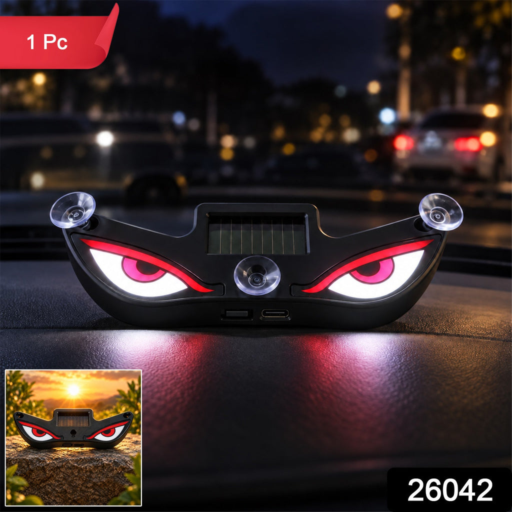 Solar Evil Eyes Warning Light With Usb Charging And Suction Mount (1 Pc)