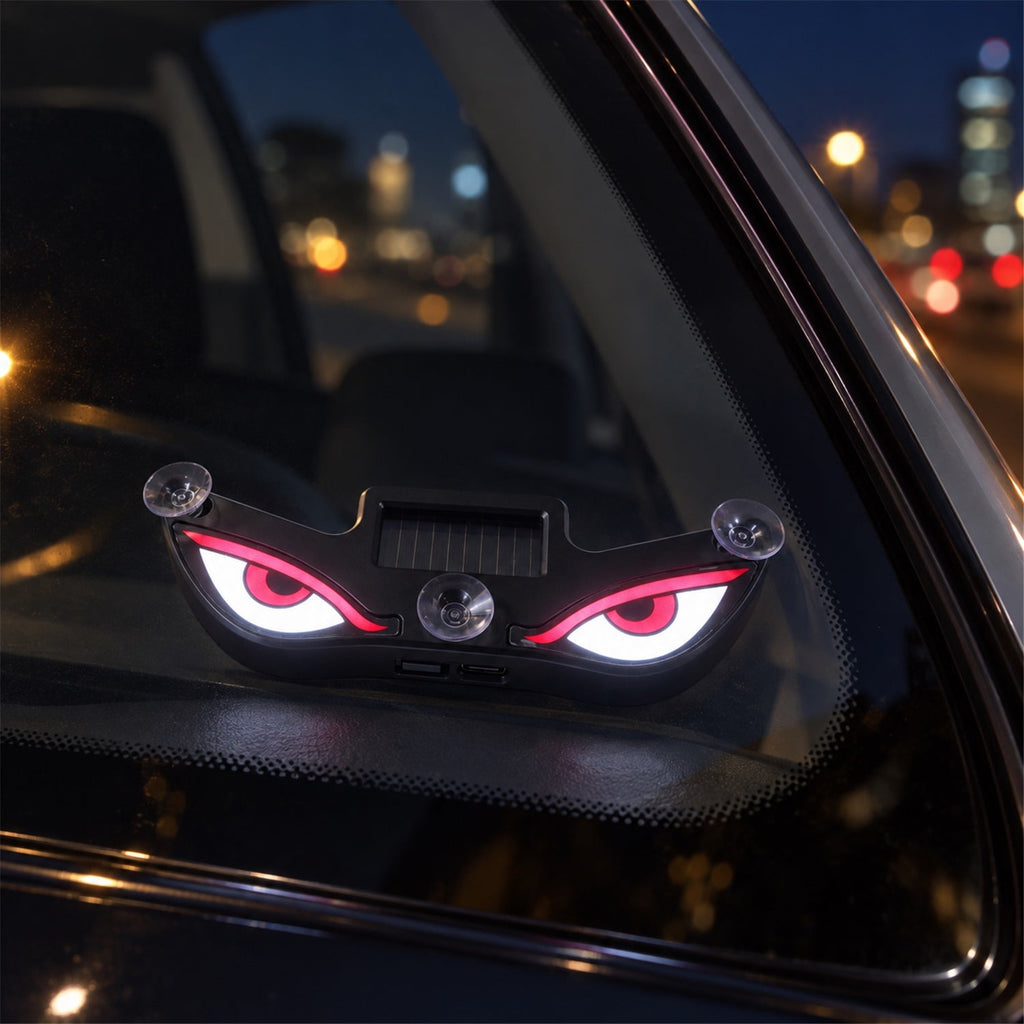 Solar Evil Eyes Warning Light With Usb Charging And Suction Mount (1 Pc)