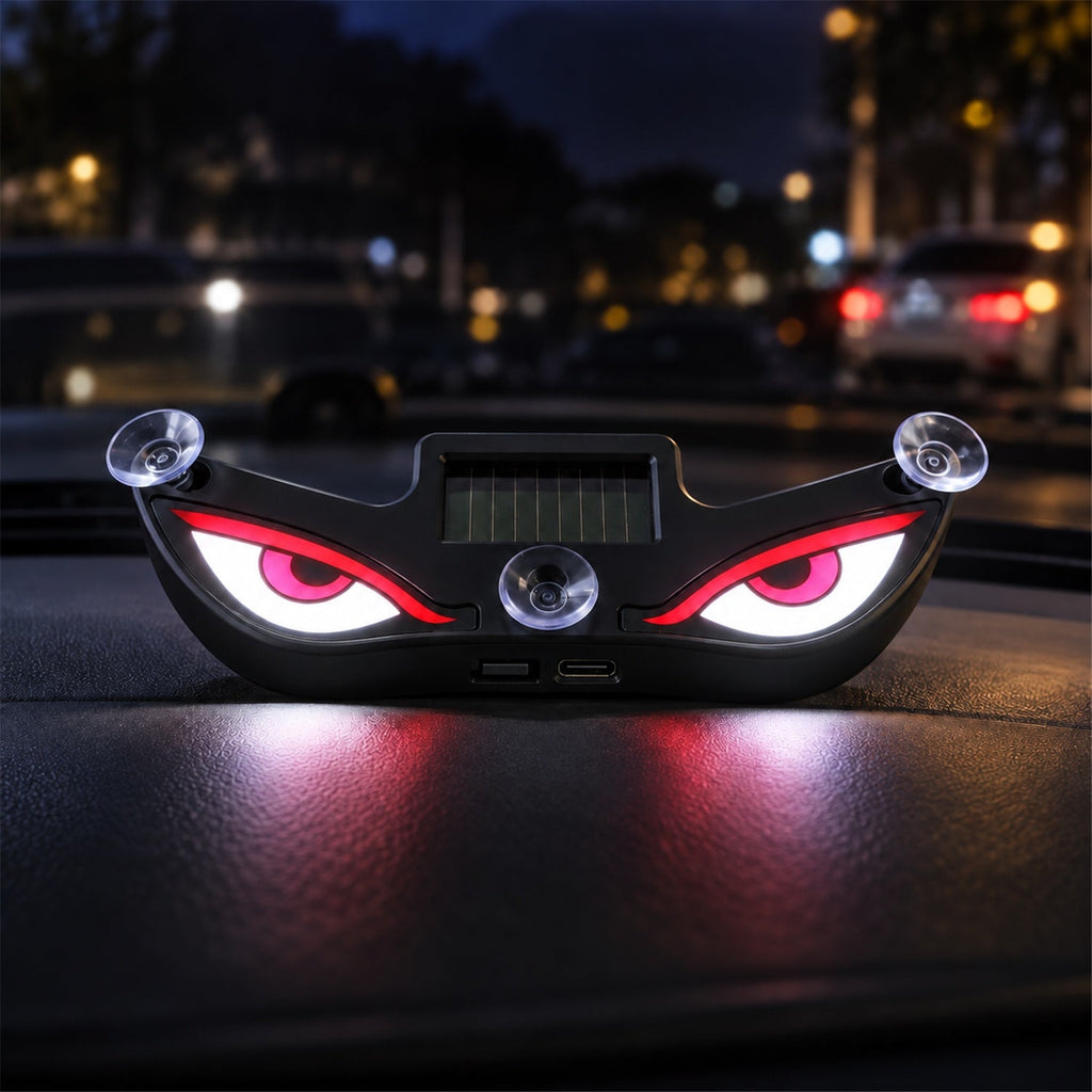 Solar Evil Eyes Warning Light With Usb Charging And Suction Mount (1 Pc)
